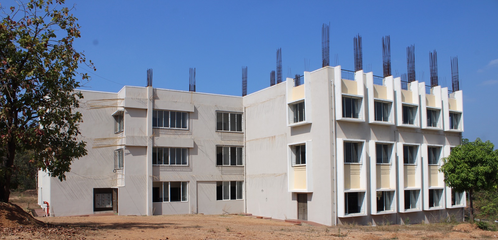 College building and campus grounds